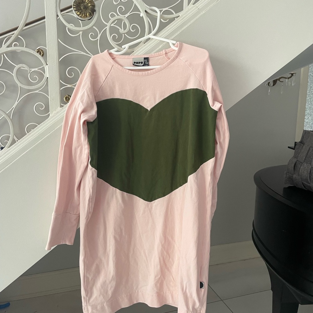 Kids Pink and Green Heart Dress